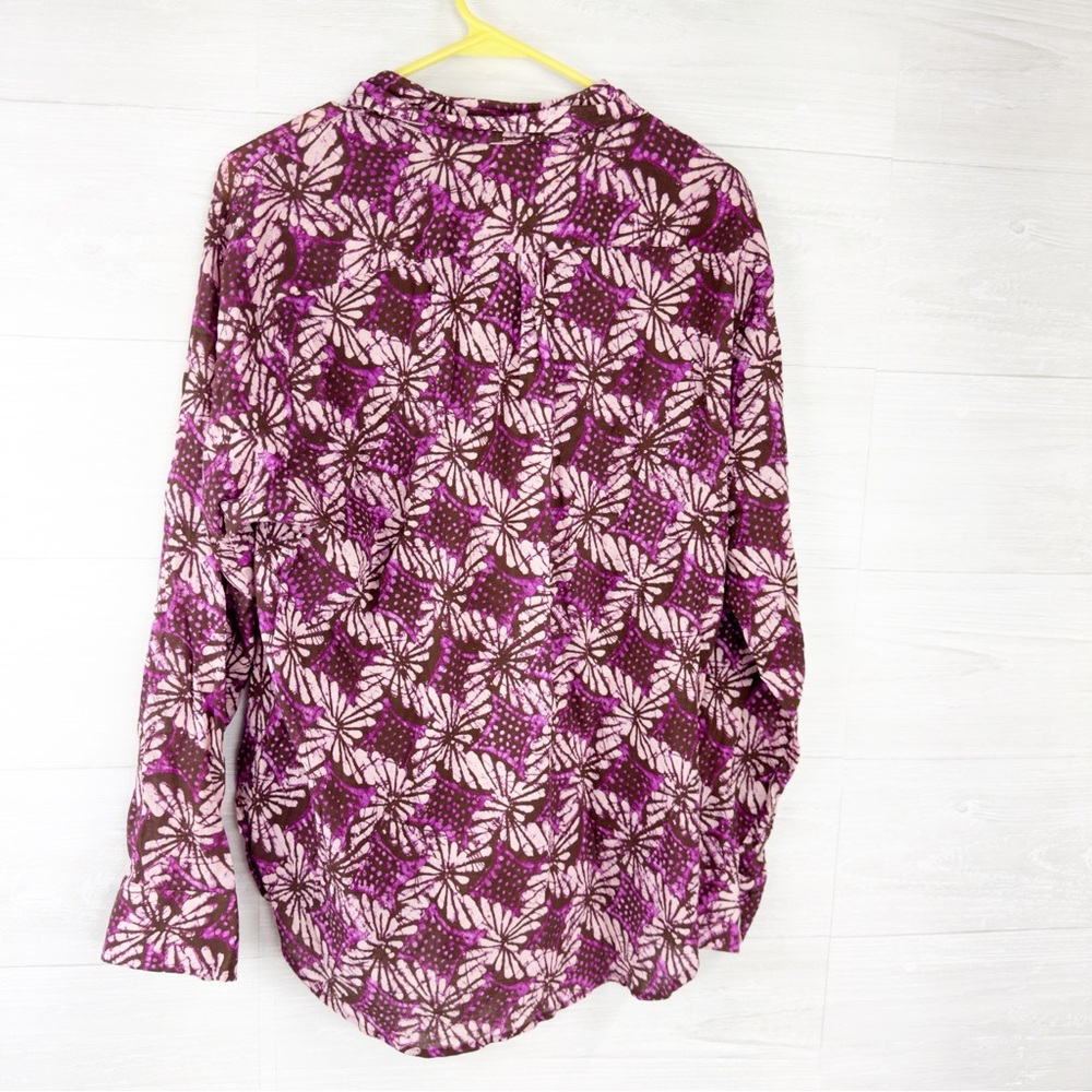 Xirena Beau Mulberry Petal Cotton Button Up Top - Picture 5 of 7